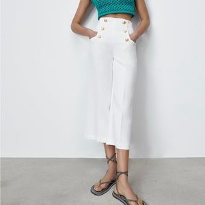Buttoned culottes small zara